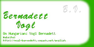 bernadett vogl business card